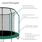 Батут ONLITOP, d=244 см, высота сетки 155 см, с лестницей, цвет зелёный - Фото 3
