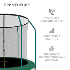 Батут ONLITOP, d=244 см, высота сетки 155 см, с лестницей, цвет зелёный 5392847 - фото 336350