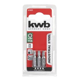 Бита KWB INDUSTRY, T-TORX25, сталь TQ60, 25 мм, 3 шт