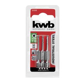 Бита KWB INDUSTRY, TORX10, сталь TQ60, 50 мм, 3 шт