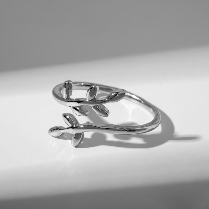 Кольцо безразмерное «Ветви», цвет серебро - Фото 1