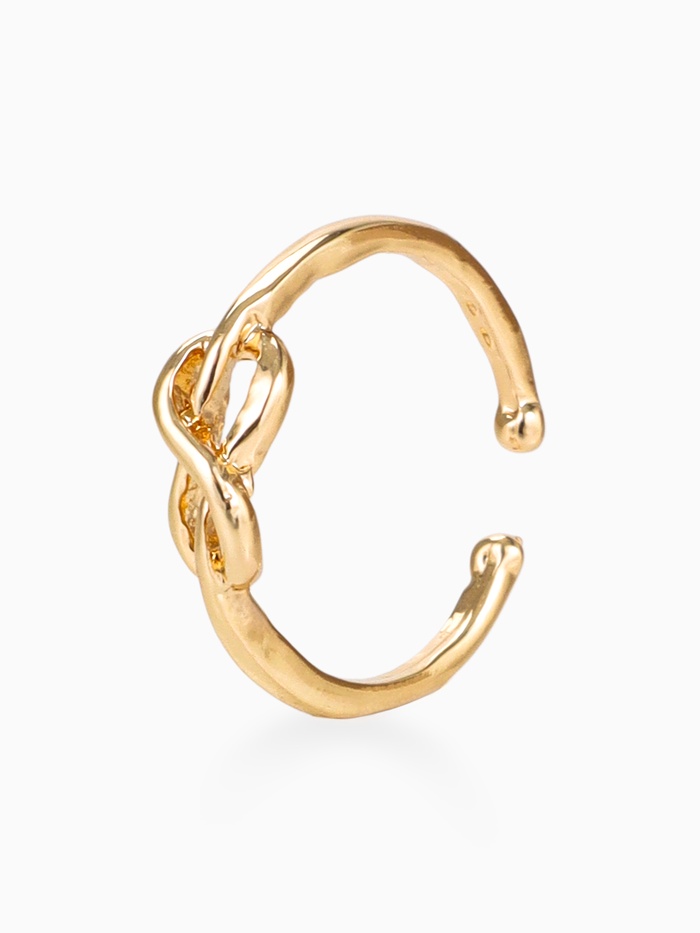 Кольцо безразмерное «Бесконечность», цвет золото - Фото 1