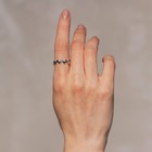 Кольцо «Зигзаг» тренд, цвет серебро, безразмерное - фото 6431335