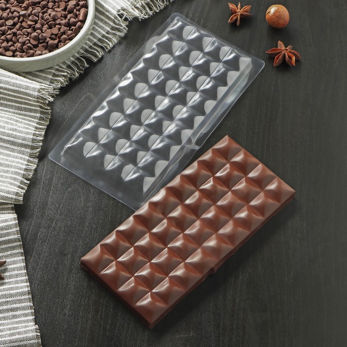 Форма для шоколада и конфет «Цилиндры», 20×10,5 см, цвет прозрачный