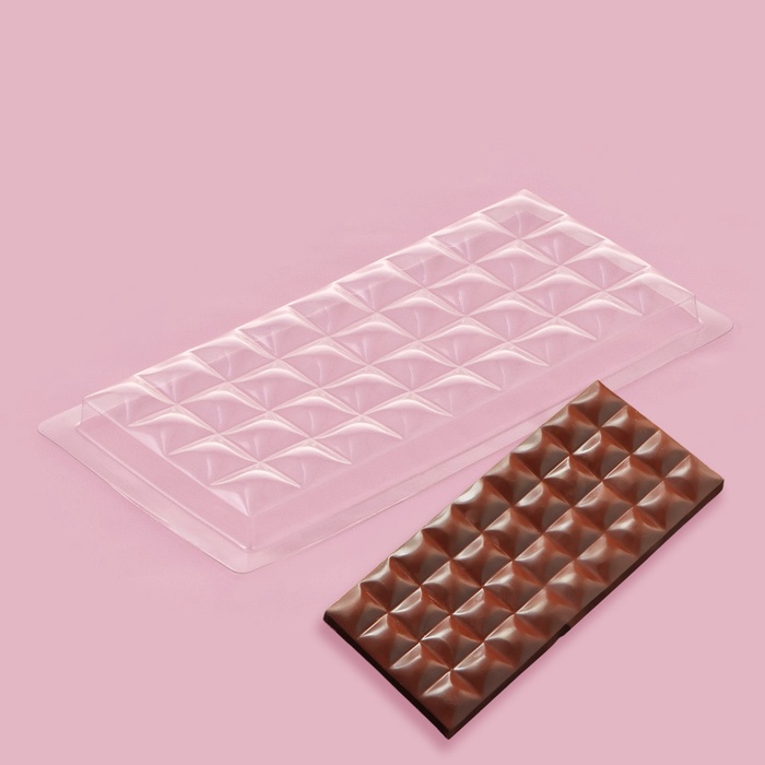 Форма для шоколада «Кубики», 20×10.5 см, прозрачная