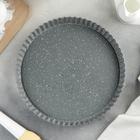 Форма для выпечки Доляна, d=26 см, съёмное дно, антипригарное покрытие, цвет серый - Фото 2