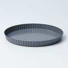 Форма для выпечки Доляна, d=28 см, съёмное дно, антипригарное покрытие, цвет серый - фото 4600388