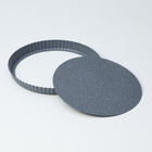 Форма для выпечки Доляна, d=28 см, съёмное дно, антипригарное покрытие, цвет серый - Фото 4