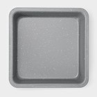 Противень Доляна «Элин. Мрамор», 22,5×22,5 см, антипригарное покрытие, цвет серый - Фото 3