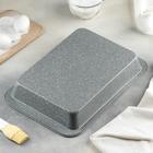 Противень для выпечки Доляна «Элин. Мрамор», 37×25,5×5 см, антипригарное покрытие, цвет серый - Фото 4