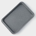 Противень для выпечки Доляна, 42×28,5×5 см, антипригарное покрытие, цвет серый - фото 4327296