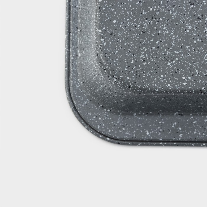 Противень для выпечки Доляна, 42×28,5×5 см, антипригарное покрытие, цвет серый - фото 1908714488