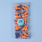 Беруши, фасовка 10 пар, в пластиковом футляре, на текстильном шнурке, цвет оранжевый - Фото 7