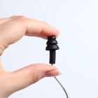 Беруши на шнурке, 3×1.7 см, фасовка 10 пар, силиконовые, в футляре, чёрные - Фото 3