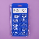 Типсы для наращивания ногтей, 100 шт., форма А, полное покрытие, прозрачные - Фото 4