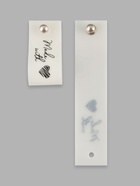 Бирка с кнопкой Made with love, 8×1.8 см, 10 шт., белая, чёрная - Фото 3