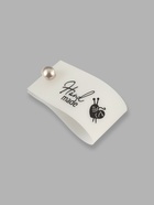 Бирка с кнопкой Hand made, 8×1.8 см, 10 шт., белая, чёрная - Фото 2