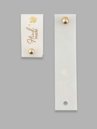 Бирка с кнопкой Hand made, 8×1.8 см, 10 шт., цвет золотой, белый - Фото 3