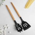 Набор ложка для спагетти и лопатка "Эзотерика" 37 см х 16 см х 2 см - фото 24658221