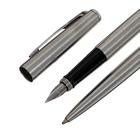 Набор Parker Jotter Core FK61 Stainless Steel CT М, ручка шариковая + ручка перьевая, 1.0 мм, корпус из нержавеющей стали, синие чернила - Фото 6