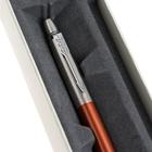 Ручка шариковая Parker Jotter Core K63 Chelsea Orange CT М 1.0 мм, корпус из нержавеющей стали, синие чернила - Фото 4