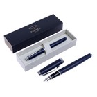 Ручка перьевая Parker IM Core F321 Matte Blue CT F, корпус из нержавеющей стали, синие чернила - фото 8673089