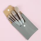 Набор кистей для макияжа «Парфе», 5 предметов, футляр на кнопке, цвет серый 5429271