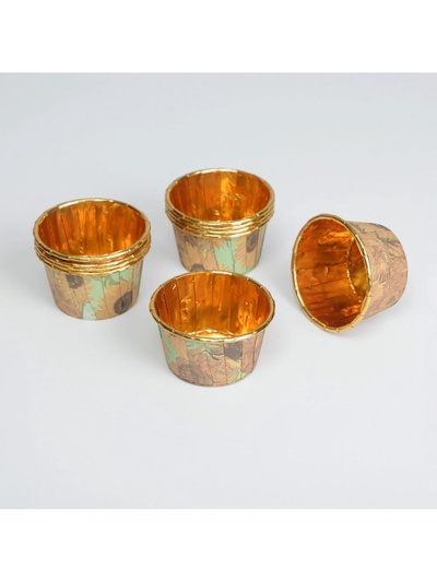 Форма для выпечки кексов и капкейков, кондитерская упаковка, «Подсолнухи», 7 х 4 х 5 см