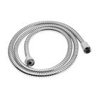 Душевой шланг ZEIN Z16PS, 150 см, гайки металл 1/2", запрессовочная втулка пластик, хром, Имп/Имп - Фото 3