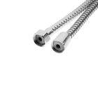 Душевой шланг ZEIN Z16PS, 150 см, гайки металл 1/2", запрессовочная втулка пластик, хром, Имп/Имп - Фото 4