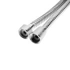 Душевой шланг ZEIN Z15PS, 150 см, гайки пластик, запрессовочная втулка пластик, хром, Имп/Имп - Фото 4