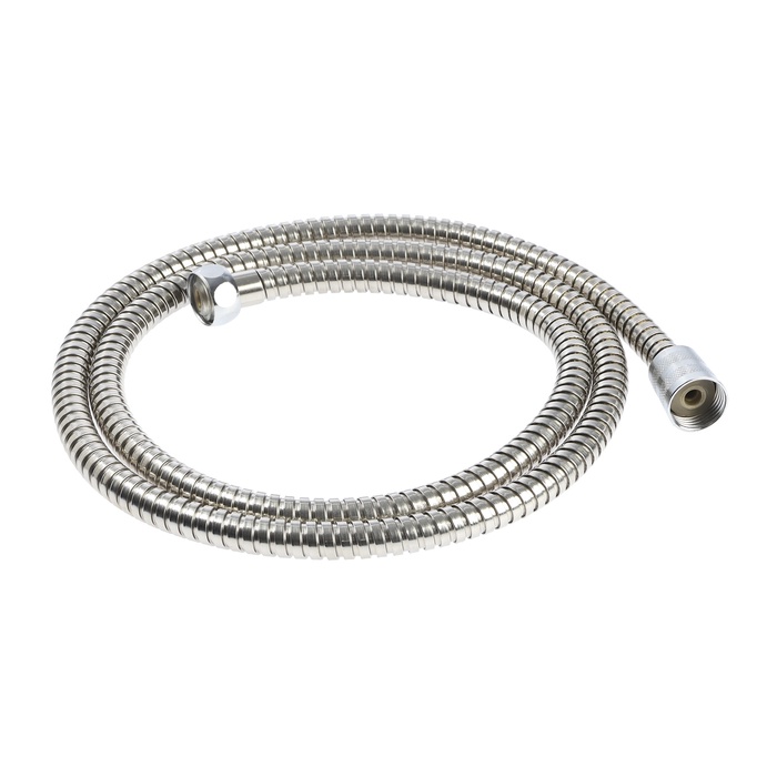 Душевой шланг ZEIN Z46PS, 150 см, цинковые гайки 1/2, пластиковые втулки, нержавеющая сталь, Имп/Имп