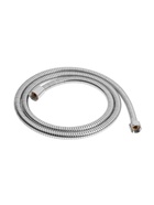 Душевой шланг ZEIN Z21PS, растягивающийся 150-200 см, гайки латунь, нержавеющая сталь, Имп/Имп 5482390