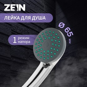 Душевая лейка ZEIN Z401, пластик, 1 режим, хром 5482399