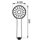 Лейка для душа ZEIN Z0505, пластик, большая, 5 режимов, хром - Фото 13