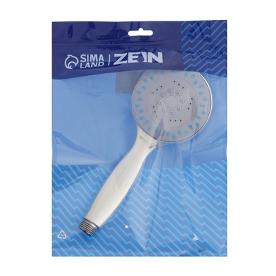 Душевая лейка ZEIN Z0401, 4 режима, средняя, d=95 мм, пластик, цвет хром