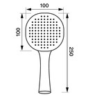 Набор душевых леек для стационарных смесителей ZEIN, квадратной формы, пластик, белый/хром - фото 23411756