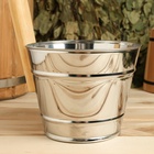 Ковш для обливания для бани и сауны, 2 л, металлический, деревянная ручка - Фото 5