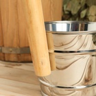 Ковш для обливания для бани и сауны, 2 л, металлический, деревянная ручка - Фото 7