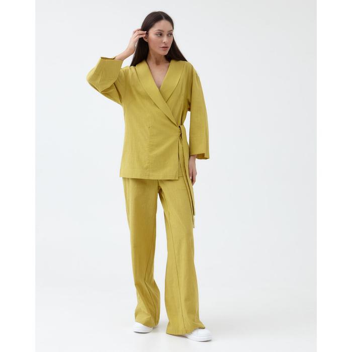 Костюм женский (жакет и брюки)  MIST р. 42, охра 50147