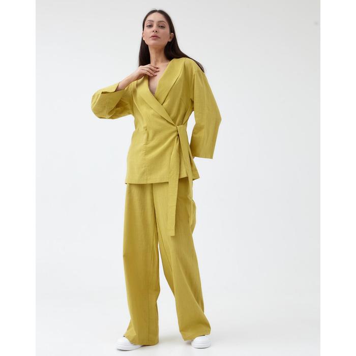 Костюм женский (жакет и брюки)  MIST р. 42, охра 50147