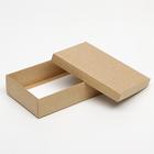 Коробка картонная без окна, крафт, 21 х 15 х 5 см, набор 5 шт. - фото 24983751