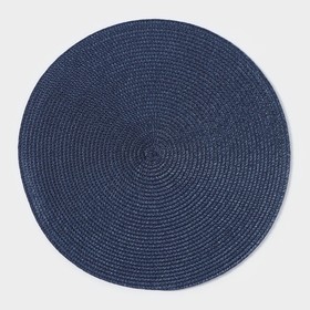 Салфетка сервировочная на стол «Лофт», d=38 см, цвет синий (комплект 12 шт)