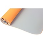 Коврик для йоги и фитнеса Bradex SF 0403, 183х61х0,6 см, TPE двухслойный, оранжевый - Фото 5