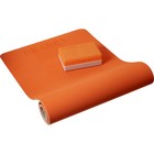 Коврик для йоги и фитнеса Bradex SF 0403, 183х61х0,6 см, TPE двухслойный, оранжевый - Фото 6