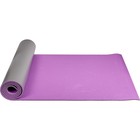 Коврик для йоги и фитнеса Bradex SF 0689, 190х61х0,6 см, двухслойный фиолетовый - Фото 2