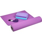 Коврик для йоги и фитнеса Bradex SF 0689, 190х61х0,6 см, двухслойный фиолетовый - Фото 7