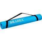 Коврик для йоги и фитнеса Bradex SF 0693, 173х61х0,3 см, бирюзовый с переноской - Фото 1