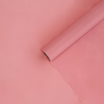 Плёнка для цветов упаковочная тишью влагостойкая «Нежно-розовый», 0.6 x 8 м, 30мкм