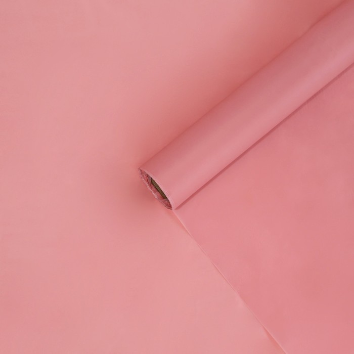 Плёнка для цветов упаковочная тишью влагостойкая «Нежно-розовый», 0.6 x 8 м, 30мкм - Фото 1
